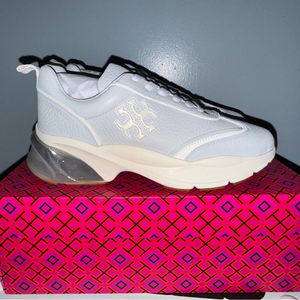 Brand New Tory Burch Powder Blue Good Luck Trainer 7.5 Sneakers